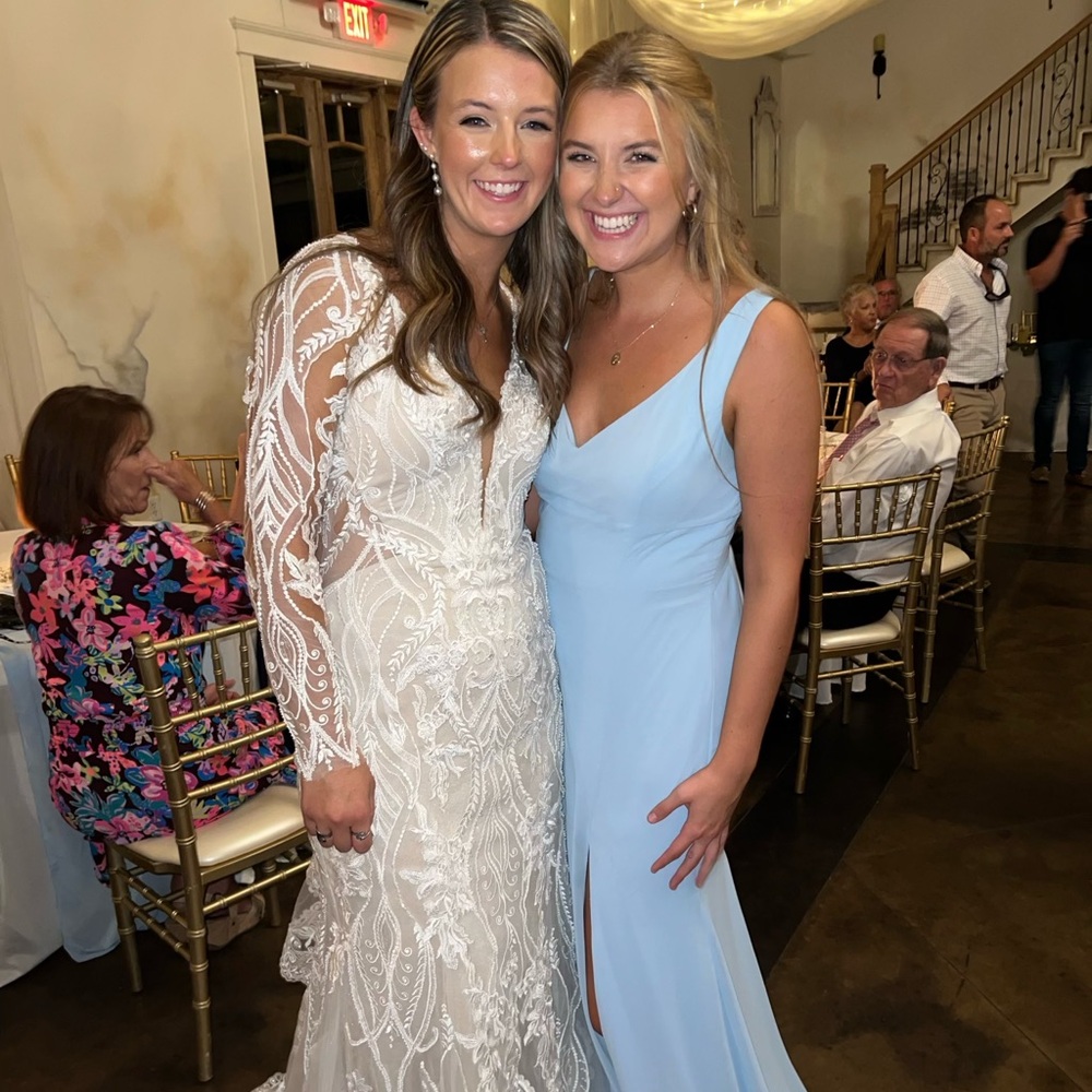 Blue bridesmaid dress